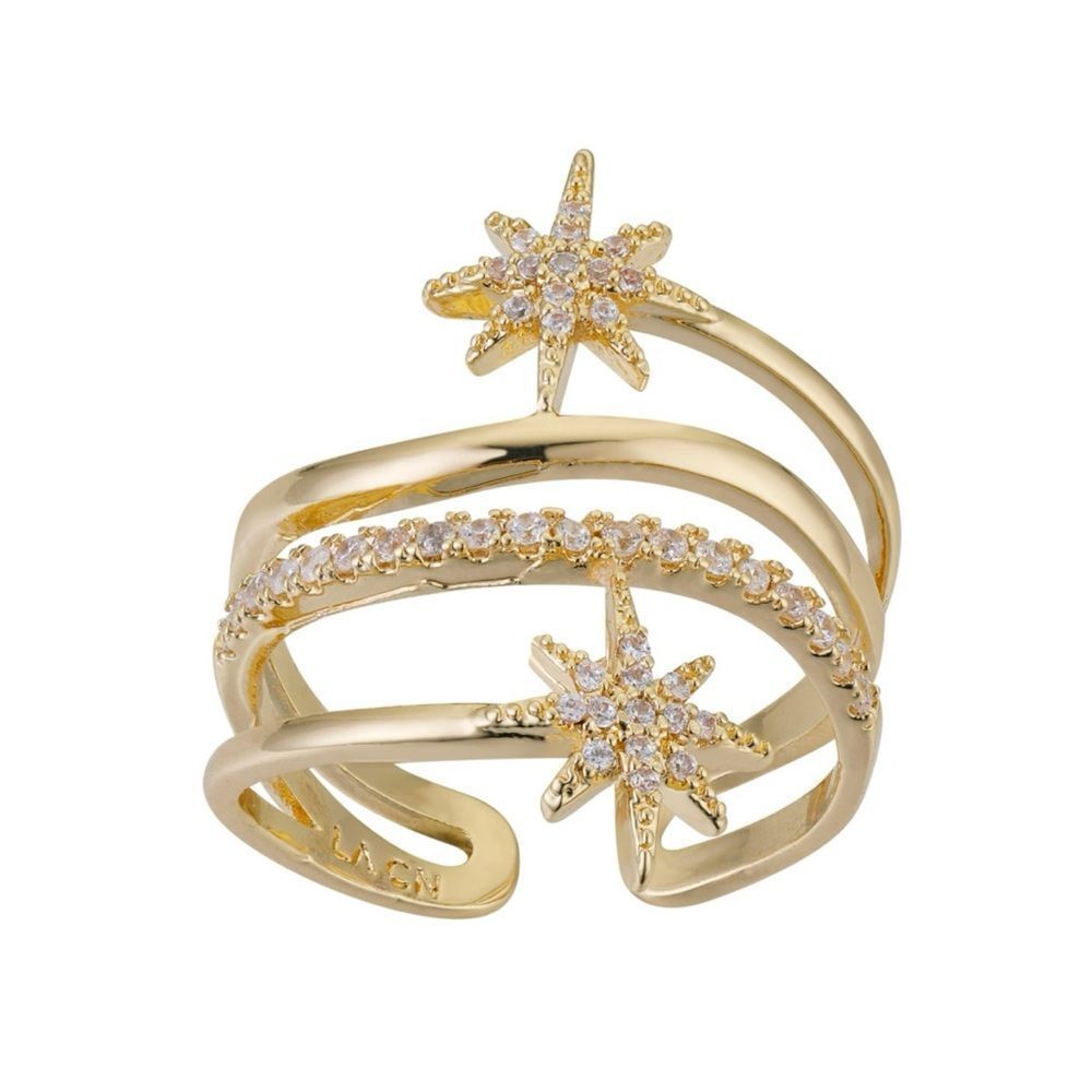 Unwritten Gold Starburst 14k gold plated Ring size 9